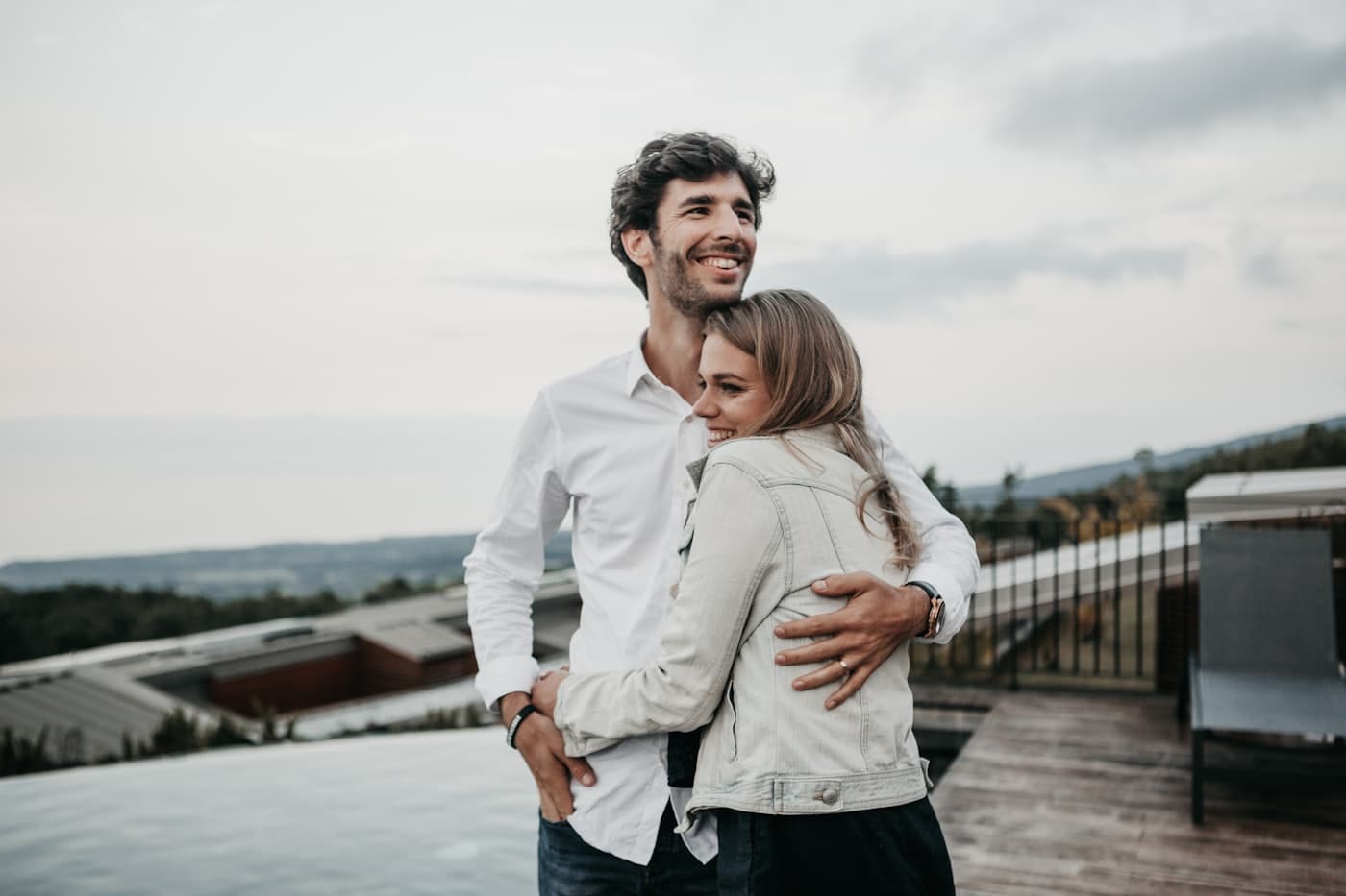 A couple, close and in love